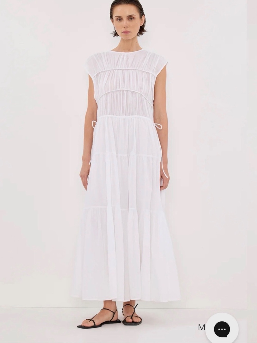 DISSH Flynn White Linen Blend Midi Dress
